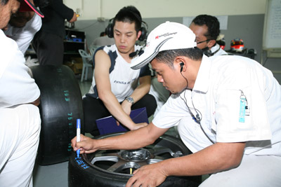 Marking tires prior to testing