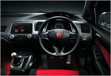 The stylish interiors of the New Civic Type R.