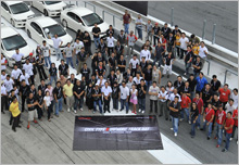 Owners of Civic Type R and HMSB associates posing for a group shot at SIC.