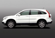 Side view of New Taffeta White CR-V.