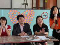 Talk at Tambunan - Fujimoto flanked by Shiao Fong and Laura Lee (UNDP) 