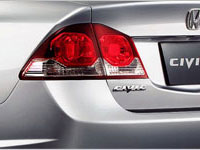 The New Civic offers diamond cluster tail and stop lights.